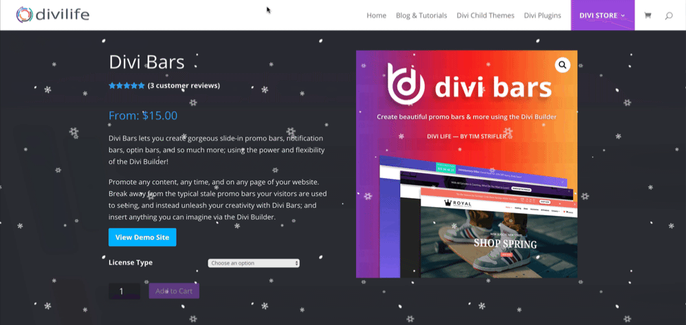 Snöfall på din webb?